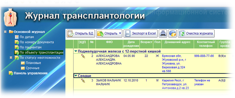 Журнал трансплантологии